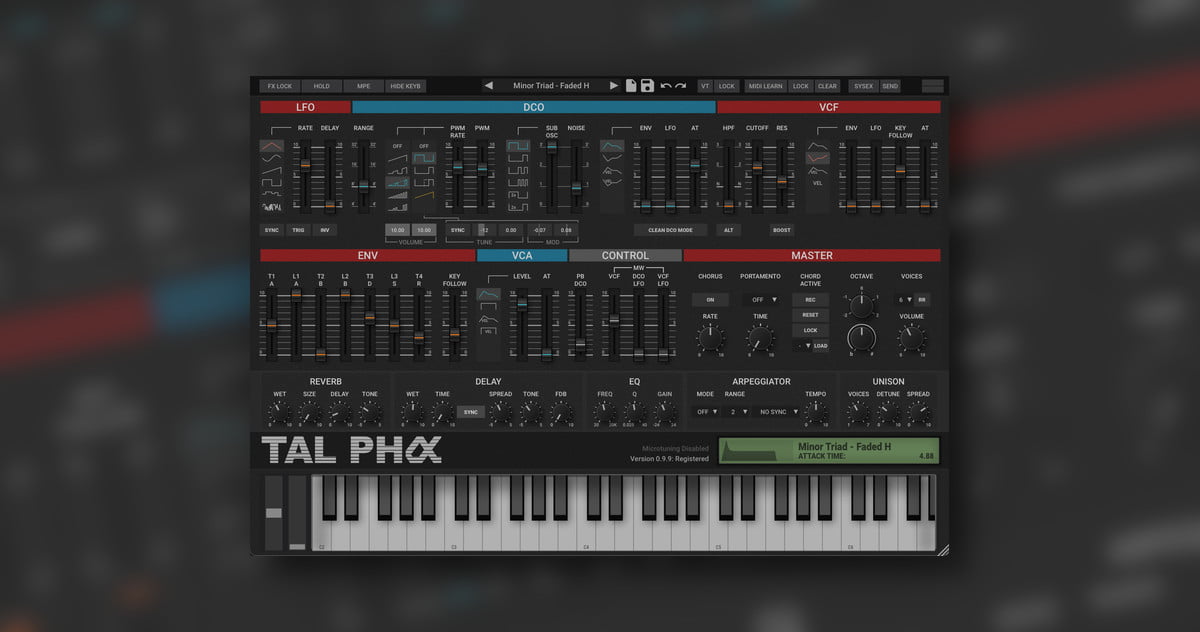 Tal Pha Virtual Alpha Juno Ii Synthesizer Emulation By Tal Software