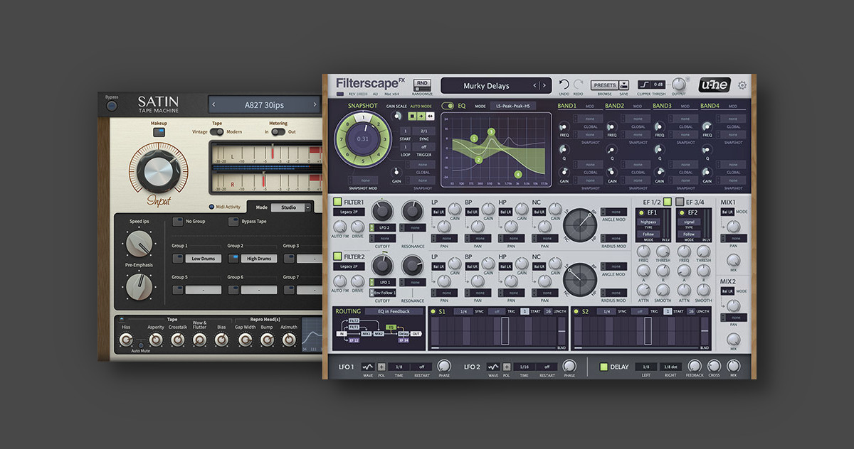 U He Updates Satin And Filterscape Effect Plugins