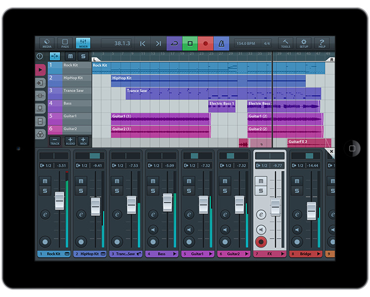 Gedeeltelijk vocaal rechtdoor Steinberg Cubasis portable music production app for iOS v1.6 released