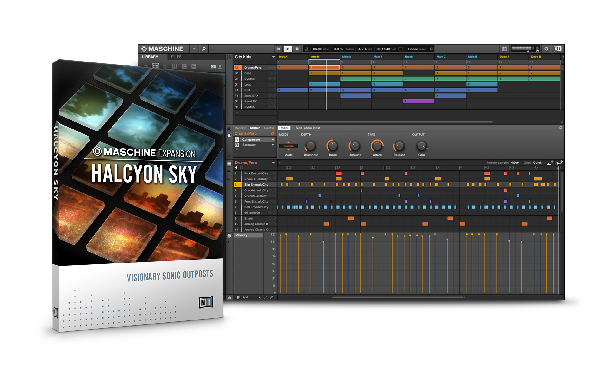 maschine sky expansion halcyon instruments native packs osx unveil synths downtempo rhythms organic ni plugintorrent releases audioplugin delivering announced release