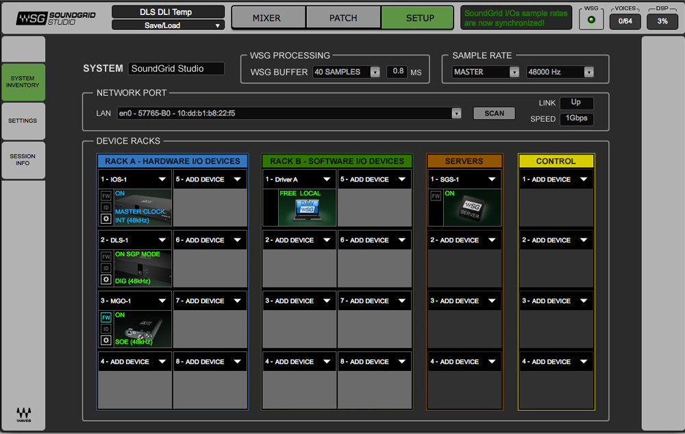 SoundGrid Studio System, StudioRack & MultiRack v9.7 released