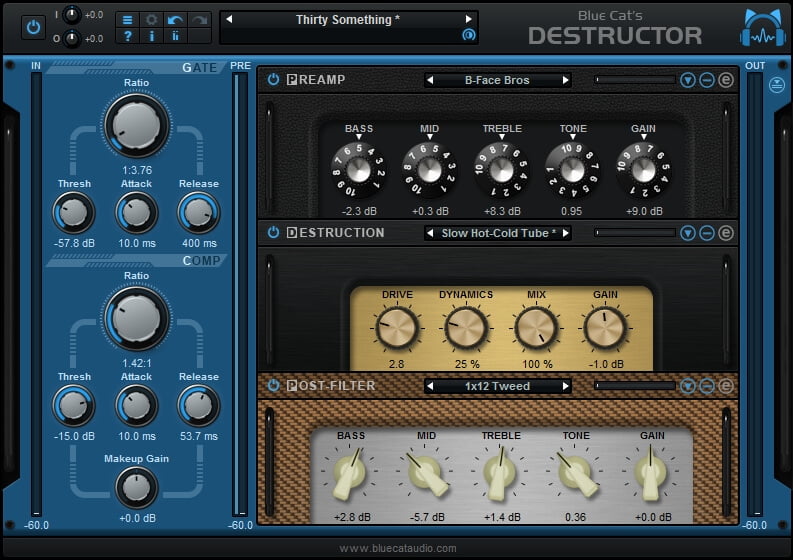Destructor Distortion VST. Blue Cat Audio - Blue Cat's Destructor 1.2. Blue Cat VST. DL Audio синие. Release plugin