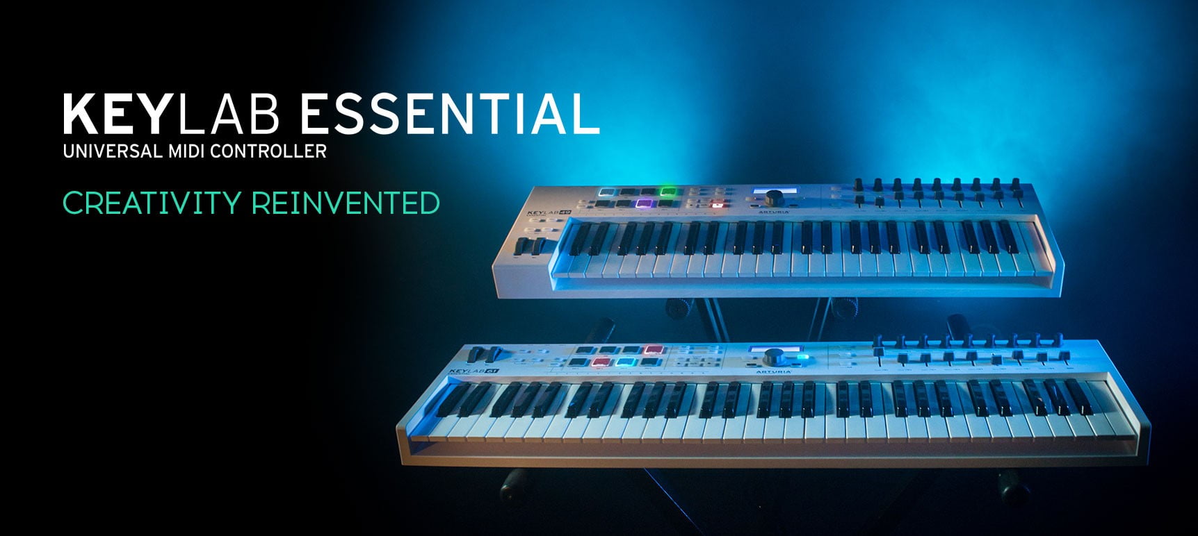 Keylab Essential 49 And 61 Key Midi Controllers By Arturia