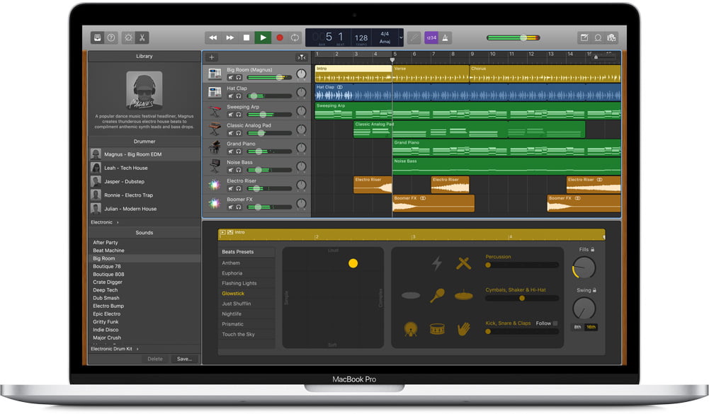 garageband instruments and lessons are taking up