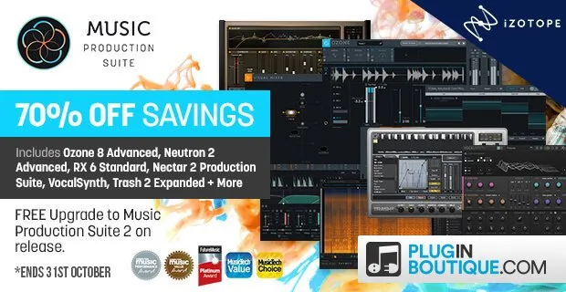 Save up to 70 off iZotope Music Production Suite incl. FREE upgrade to v2