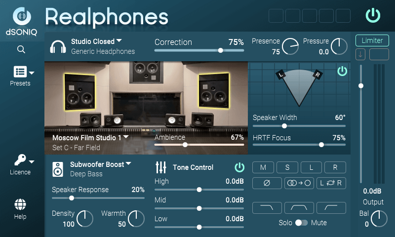 dSONIQ releases Realphones  headphones correction and virtual studio  plugin