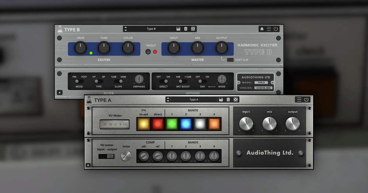 Save 67% On AudioThing Type A & B Vintage Enhancer/exciter Plugins