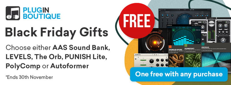 Plugin Boutique November Gifts Choose from 6 free products with