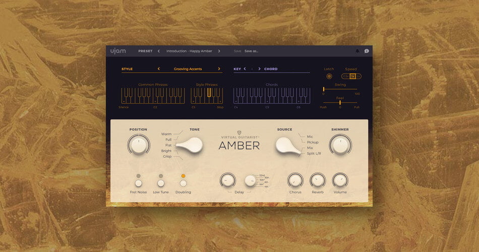 Virtual Guitarist AMBER instrument by UJAM on sale for $19 USD