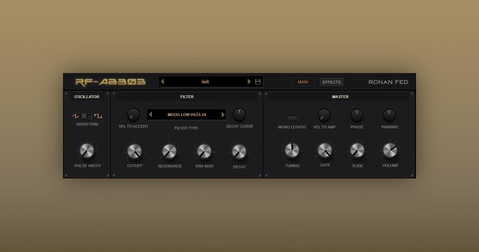 Ronan Fed releases RF-AB303 free monophonic bass synthesizer