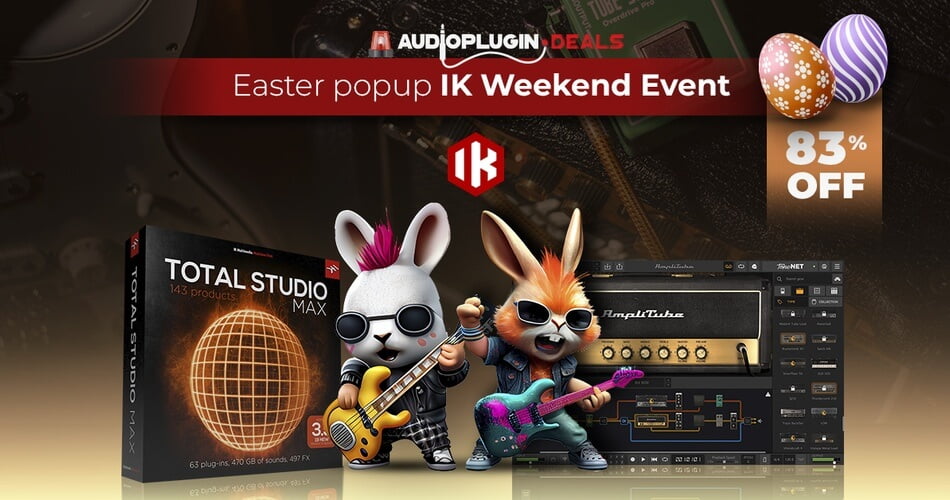 Save 83% on IK Multimedia Total Studio 3.5 MAX and AmpliTube 5 MAX